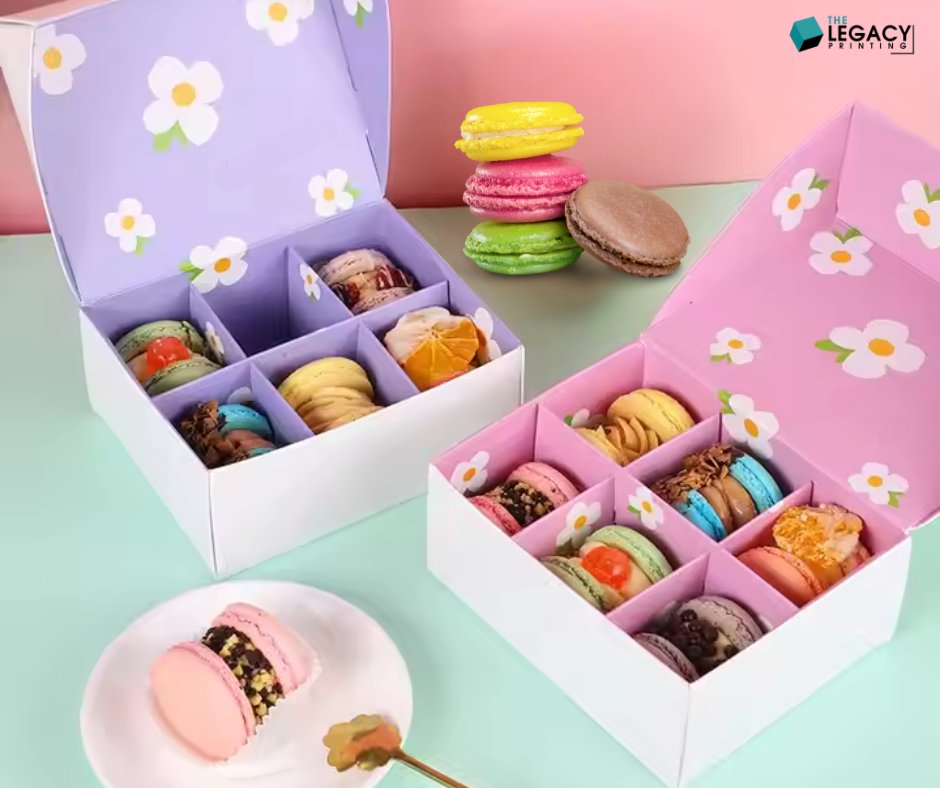 legacy_printing's tweet image. Sugar, sparkle &amp;amp; sass—these macaron boxes don’t just hold treats, they hug them!  Want packaging as bold as your flavors?

for more info:shorturl.at/XvJcJ

#FunkyPackaging #MacaronBoxes #SweetAndSassy #BoxedWithLove #BakeryVibes #CutePackaging #DessertGoals #MacaronMagic