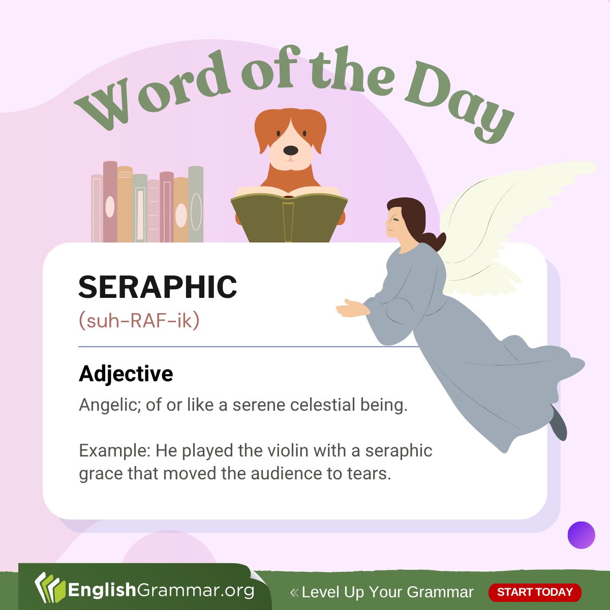 GrammarUpdates's tweet photo. Seraphic https://t.co/AYnMF0tHIh