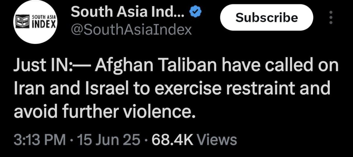 The Taliban urging Iran and Israel to de-escalate and exercise restraint is like when Kanye urged <a href="/elonmusk/">Elon Musk</a> and Donald Trump to make up and get over their feud