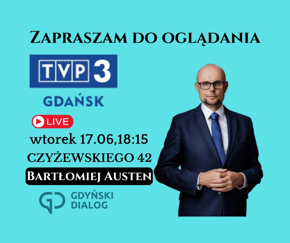 Bartłomiej Austen (@bartek_austen) on Twitter photo 📺 Już dziś (wtorek) o 1️⃣8️⃣:1️⃣5️⃣ zapraszam do oglądania na żywo TVP3 Gdańsk lub online na stronie gdansk.tvp.pl programu 𝐂𝐳𝐲ż𝐞𝐰𝐬𝐤𝐢𝐞𝐠𝐨 𝟒𝟐 😀
📷 własna
<a href="/DejfidAG/">Dawid Biernacik</a>
#TVP3gdansk #bartłomiejausten #gdyńskidialog #wgdyni #gdynia #austenwmediach #pslgdynia #psl 📺 Już dziś (wtorek) o 1️⃣8️⃣:1️⃣5️⃣ zapraszam do oglądania na żywo TVP3 Gdańsk lub online na stronie gdansk.tvp.pl programu 𝐂𝐳𝐲ż𝐞𝐰𝐬𝐤𝐢𝐞𝐠𝐨 𝟒𝟐 😀
📷 własna
<a href="/DejfidAG/">Dawid Biernacik</a>
#TVP3gdansk #bartłomiejausten #gdyńskidialog #wgdyni #gdynia #austenwmediach #pslgdynia #psl