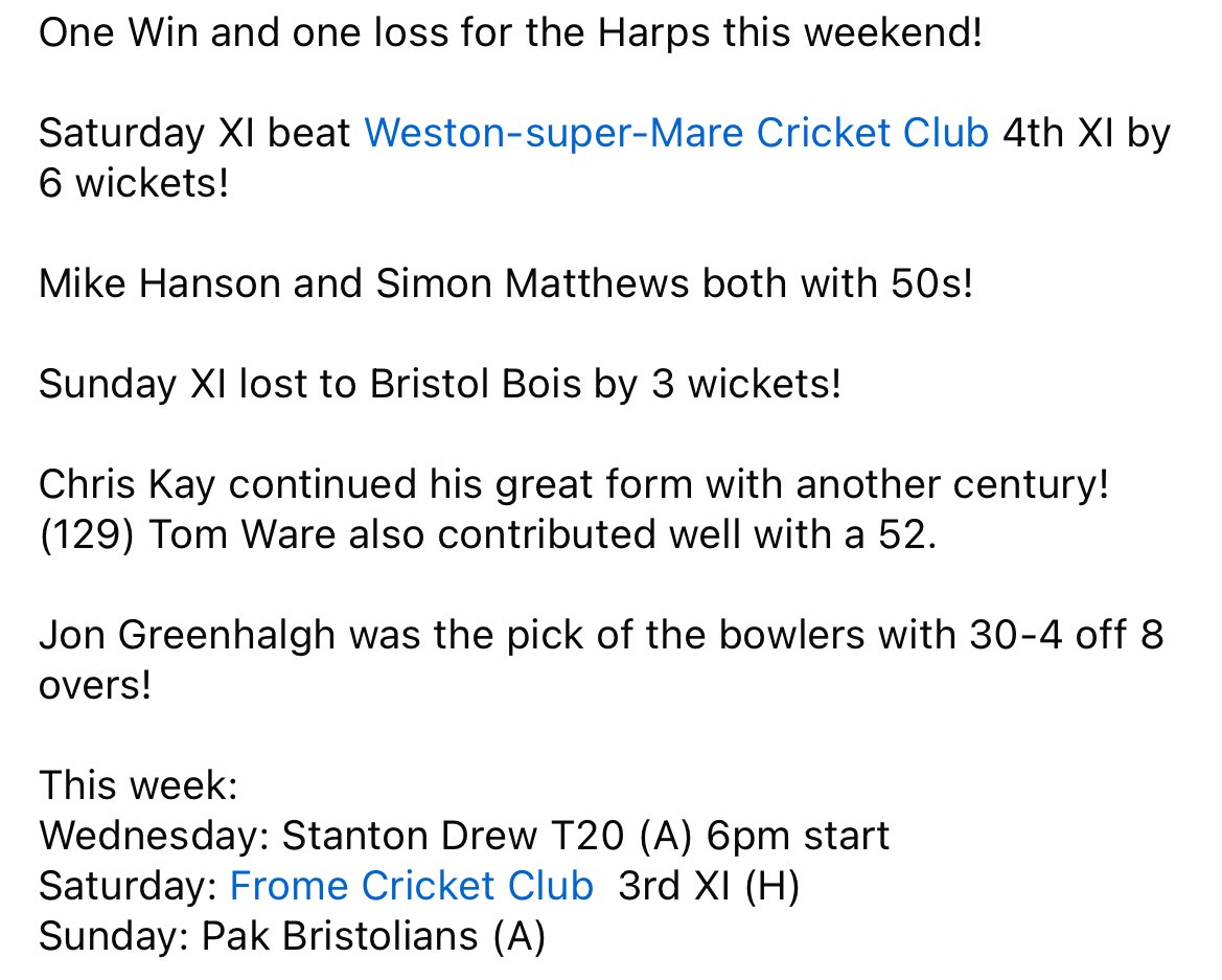 Harptree Villages Cricket Club (@hvccofficial) on Twitter photo 