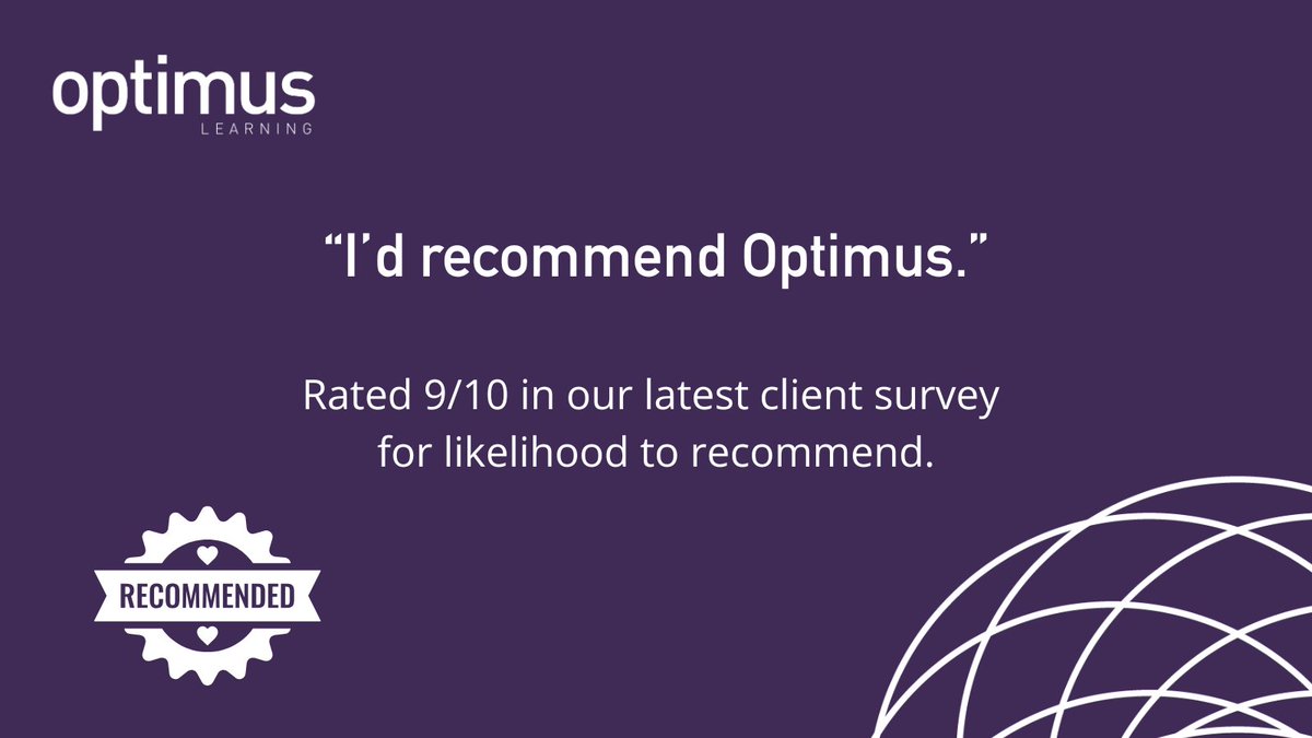OptimusLearn's tweet image. Would you recommend your training partner to others? Our clients would - and they do. 🎉🙏

In our most recent client survey, we were rated 9 out of 10 for likelihood to recommend for managed learning services. bit.ly/4jSoJ5m

#ClientSuccess #ManagedLearning #Learning