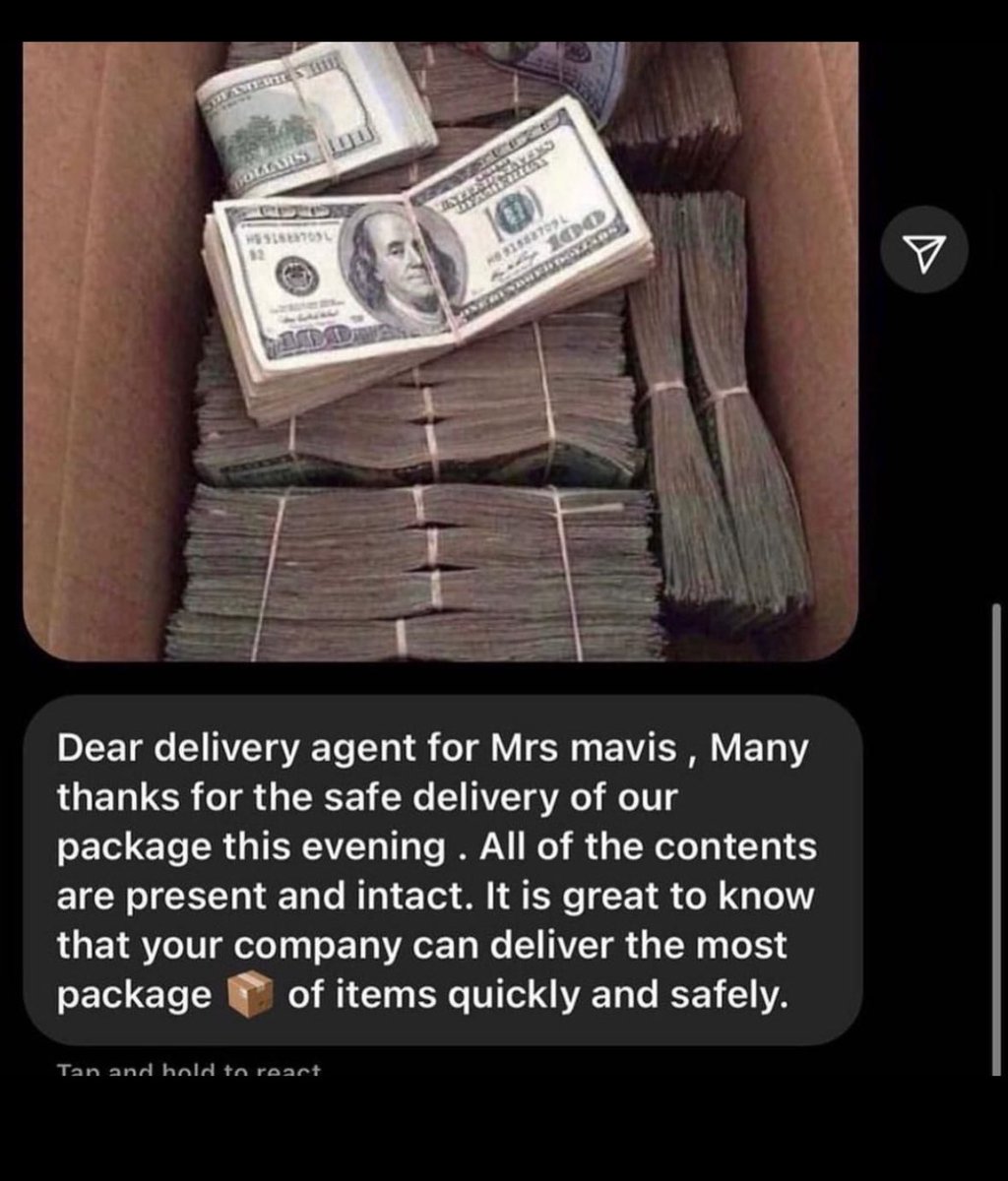 My agent will get your money delivered to you