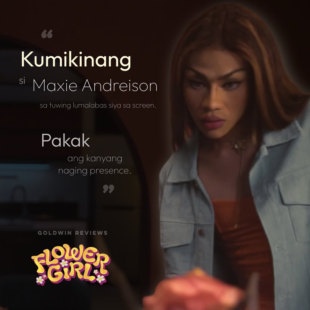 Pakak si Maxie Andreison ✨ 

Read full movie review for #FlowerGirl here: goldwinreviews.com/post/flower-gi…
