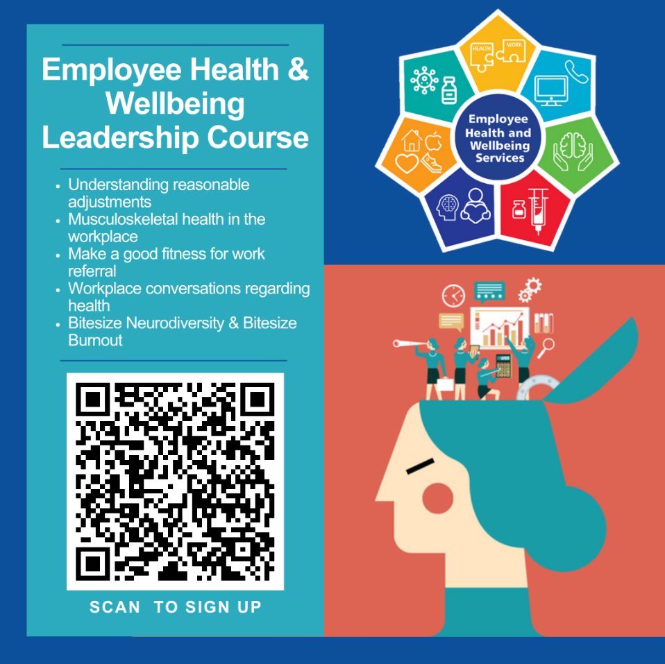 Spaces available!
Join the EHW Team for a full day of learning to help support you in your role, while you support others!

Book onto the EHW Leadership Course Thurs 26th June 9am-4:30pm via the learning hub mftlearninghub.kallidus-suite.com or scan the QR code below. Share with your teams