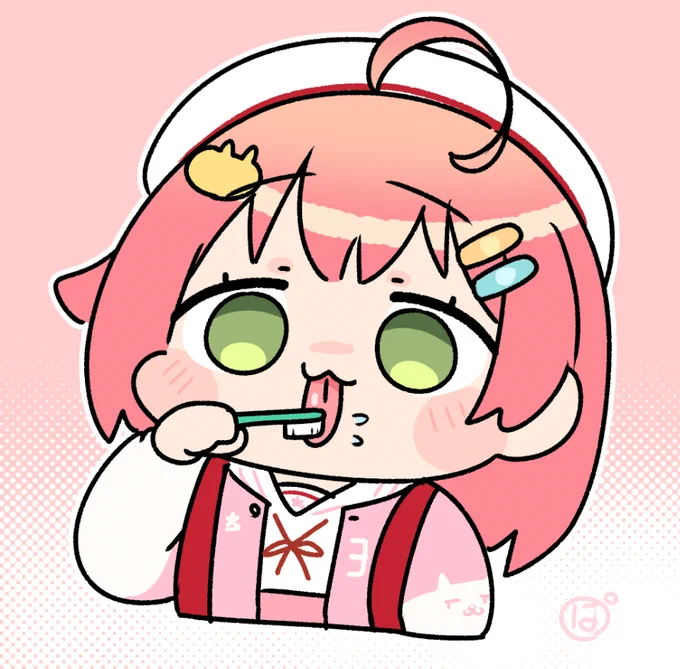舌磨きするさくらみこ #miko_Art