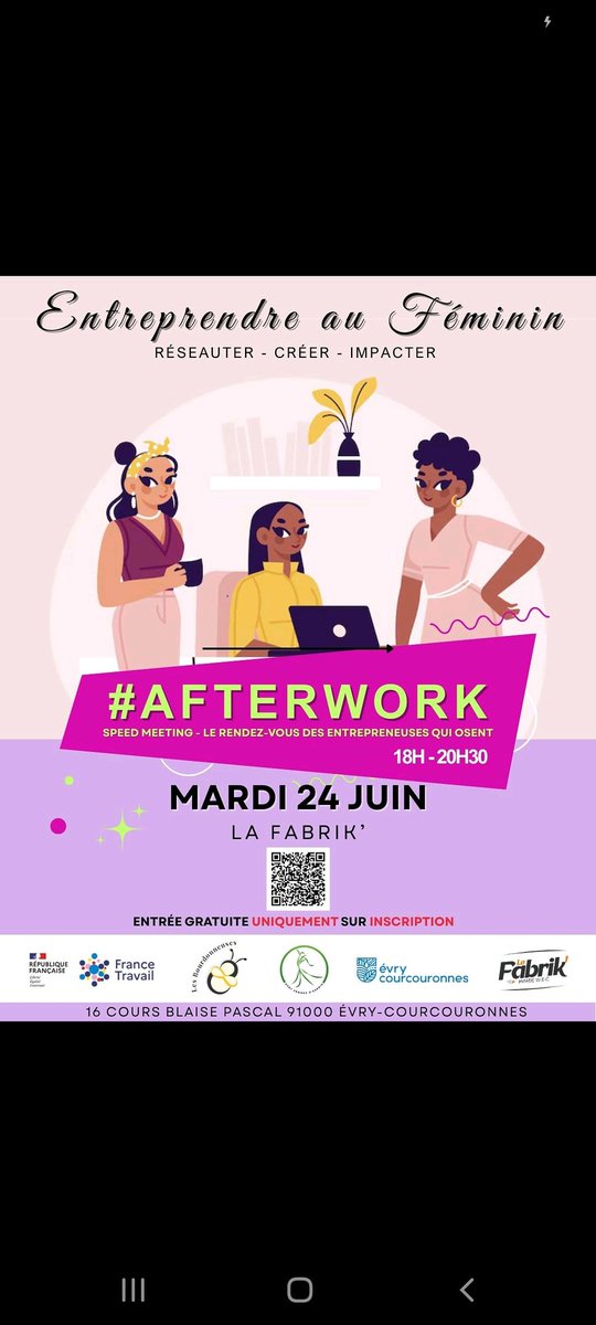 Retrouvez moi à Evry le 24 juin  prochain à cet événement où l'entrepreneuriat au féminin est le moteur !
J'aurai le plaisir d'y intervenir et de rencontrer exceptionnelles, courageuses et audacieuses.
Merci à Elisabeth CAMARA pour cette invitation à intervenir.