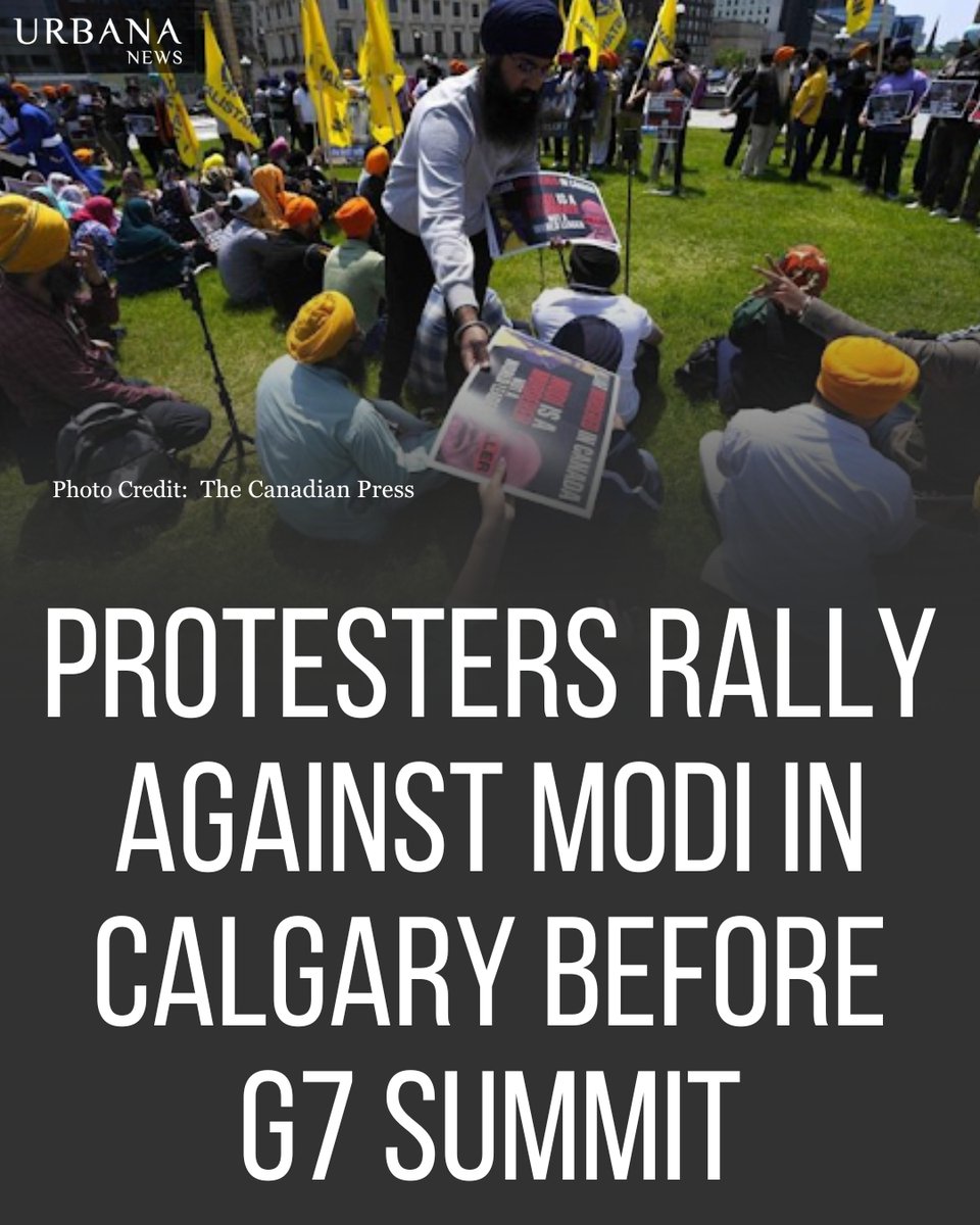 urbananewsroom's tweet image. Sikh activists in Calgary protested Indian PM Modi’s G7 visit, accusing him of human rights abuses and demanding a Khalistan referendum. 

Click to know more: urbananews.ca/protesters-ral…

#KhalistanReferendum #SikhProtest #ModiAtG7 #CalgaryProtest #Urbana