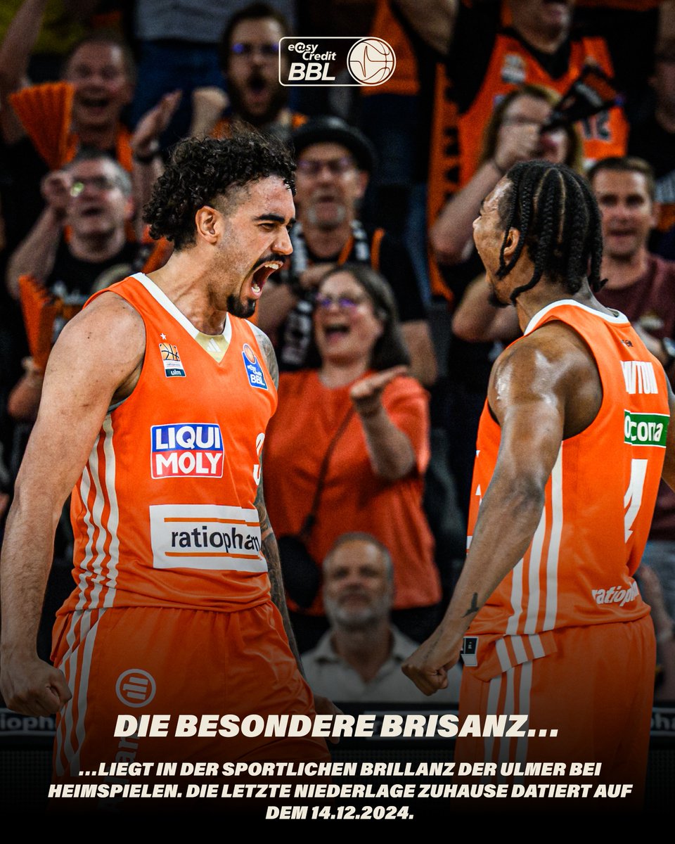 easyCreditBBL's tweet photo. Heim-Festung unter Druck 🏀

Nach dem 66:82 in München will @ratiopharmulm heute in Spiel 2⃣ vor heimischem Publikum gegen den @FCBBasketball zurückschlagen!

Wer liefert in Game 2⃣? 🔥

📺 Heute um 20:00 Uhr live bei #dynbasketball.

#finalsbaby #easycreditbbl https://t.co/kLvTuWZRJb