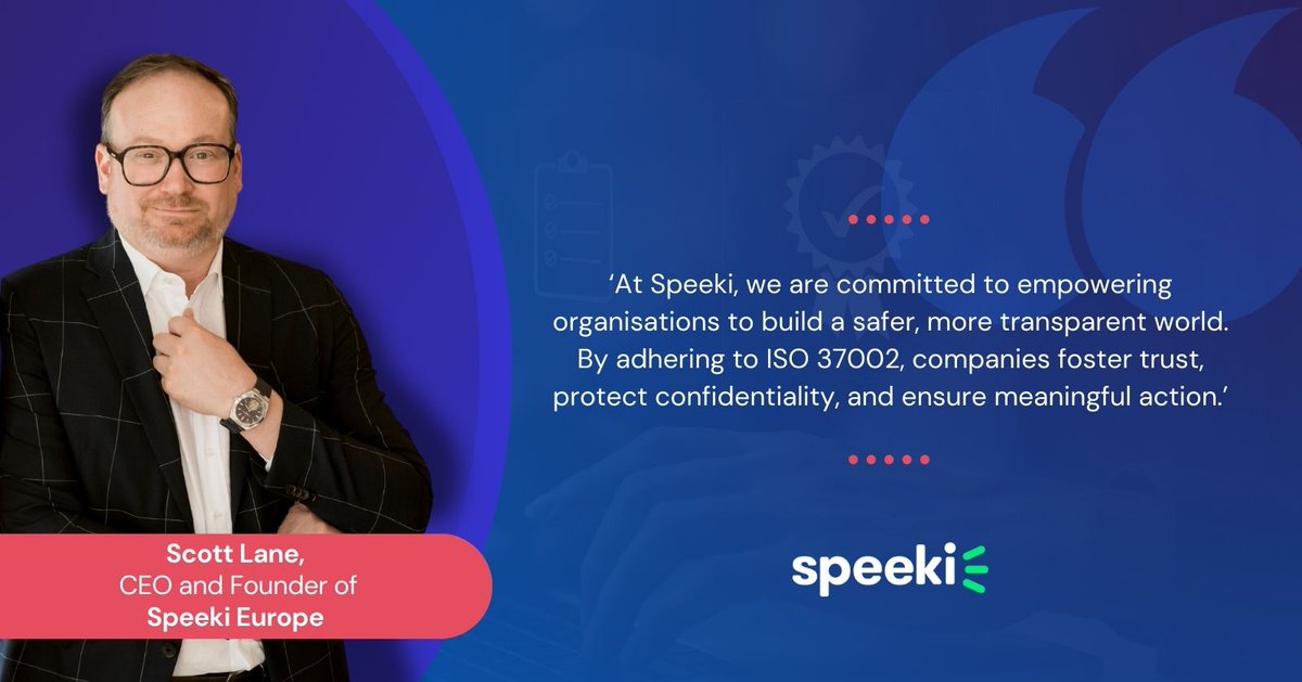 A safe, effective reporting system protects both individuals and organisations. Need guidance on #ISO37002? Contact Speeki to get started: speeki.com/company/contac…
