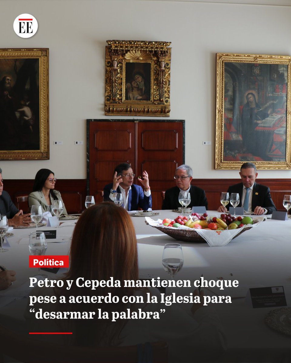 El presidente Gustavo Petro se reunió por dos horas con la cúpula institucional buscando salidas a la tensión reinante.👉🏻 trib.al/m3h9i5Q