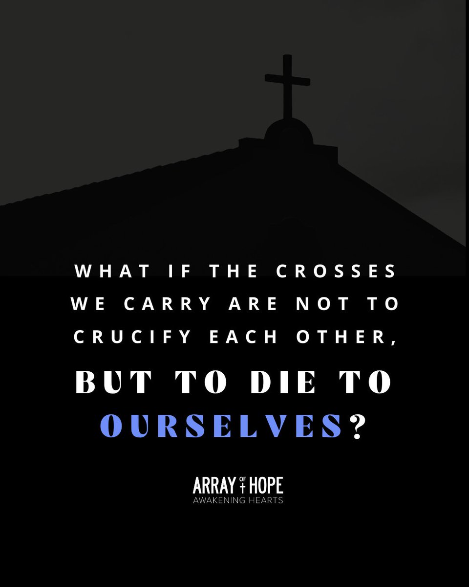 May we all deny ourselves, take up our cross, and follow Jesus Christ.