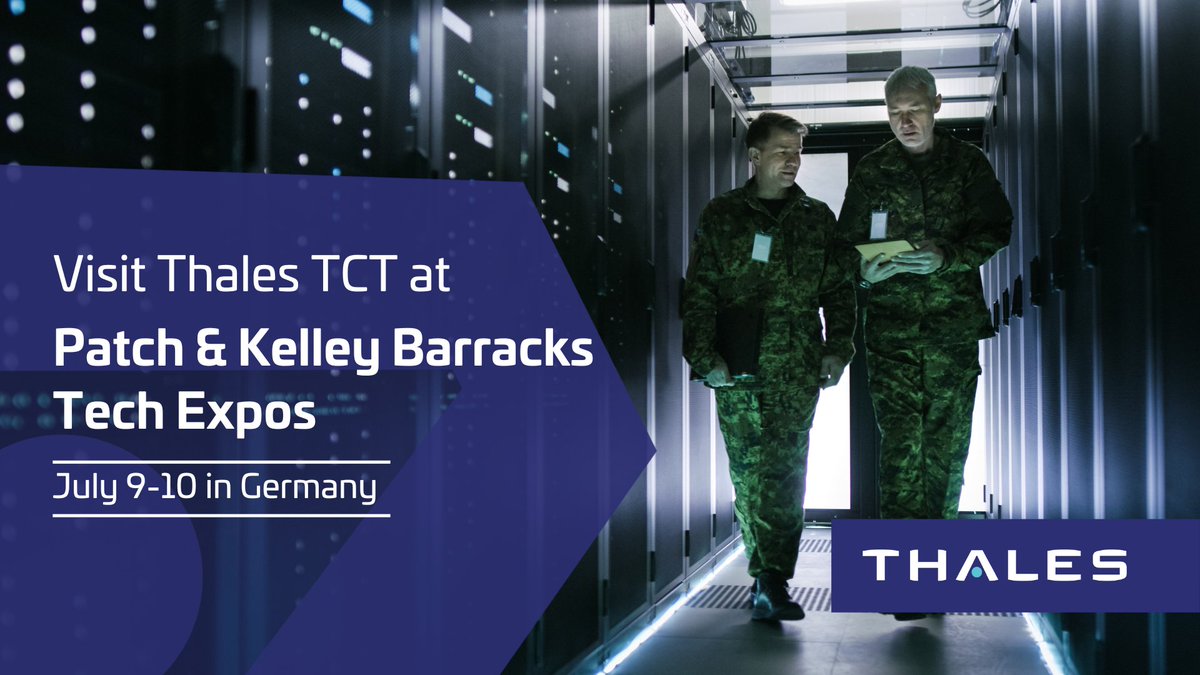 ThalesTCT's tweet image. Thales TCT&apos;s HSM experts will be in Germany for the Patch &amp;amp; Kelley Barracks Tech Expos on 7/9 &amp;amp; 7/10. Visit them to learn how our Luna T-Series HSMs address requirements like PQC, FIPS 140 L3, #FedRAMP High Authorization, #CSfC, CNSS approval PKI,  and more.