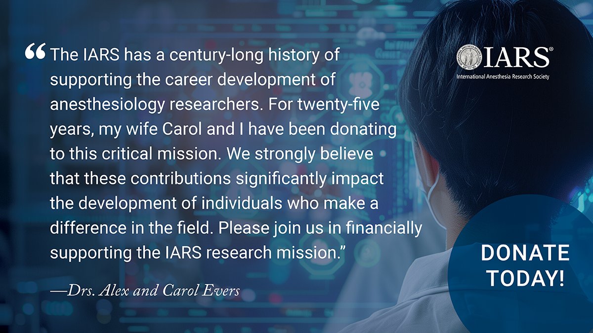 Join the Evers in donating! In the face of uncertain research funding, the future of innovation in #anesthesiology is at risk. Support innovative researchers! #IARSGiving #IARSGratitude #SupportResearch <a href="/AlexEversLab/">EversLab</a> <a href="/IARS_Journals/">Anesthesia&Analgesia</a> ow.ly/zlrV50W981Z