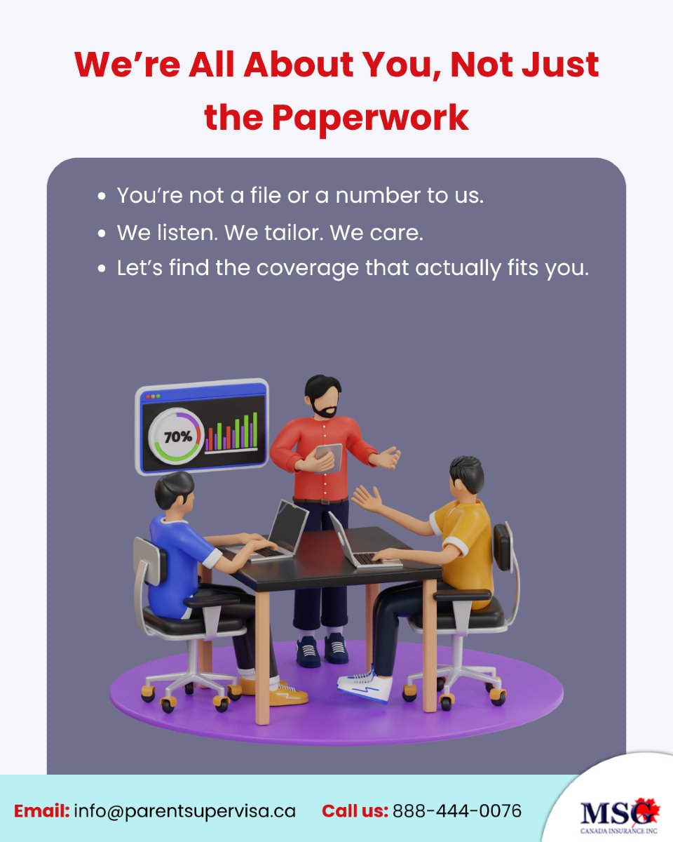 parentsupervisa's tweet image. You’re more than just paperwork to us. 📝

We take the time to understand what you need. 

Contact us today, and let’s find the right coverage for you. 

#personalizedcoverage #customercare #insuranceforyou #tailoredsolutions #findthefit #insurancethatworks
