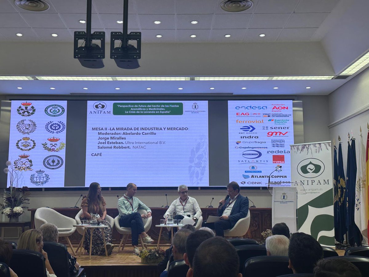 AlcarriaFlora's tweet photo. 🌿 Perspectiva de futuro del sector de las plantas aromáticas y medicinales. La crisis de la lavanda en España
Hace unos días asistimos a la jornada organizada por ANIPAM en el Instituto de la Ingeniería de España, centrada en uno de los grandes retos del sector. https://t.co/w182gpeVxm