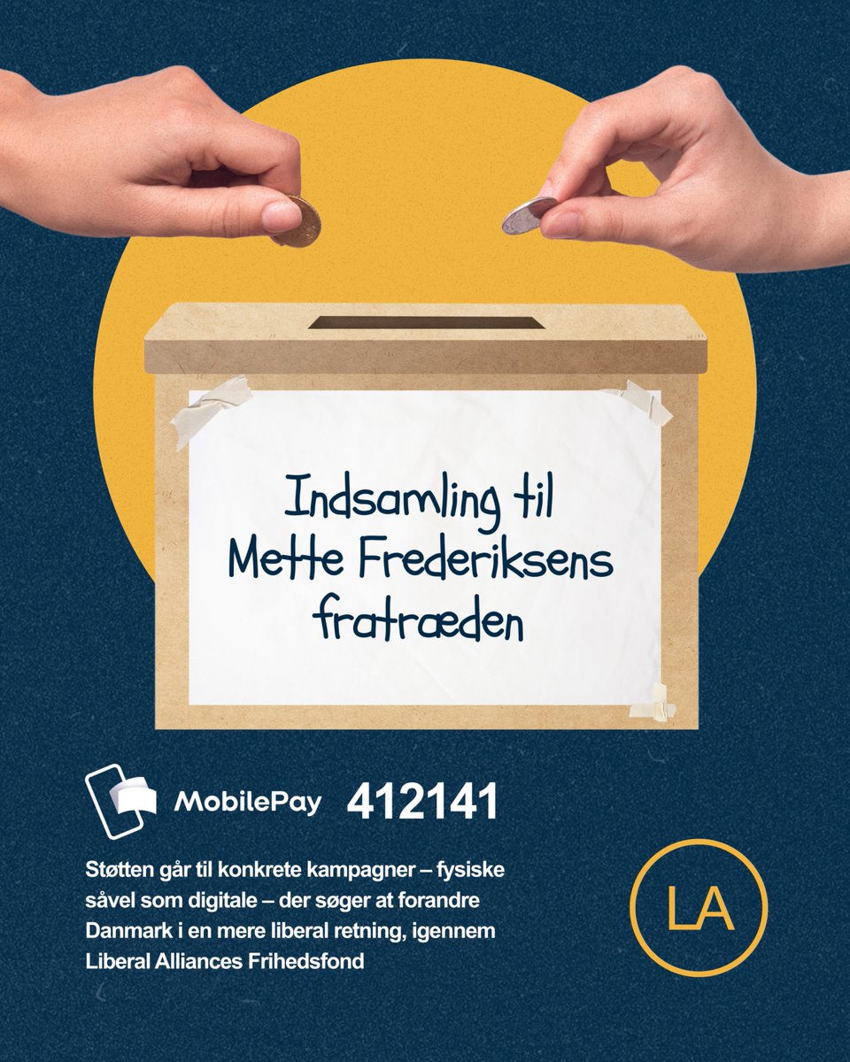 Hvis Lars Løkke vil give Mike Fonseca 369.978 kr. for at forlade Folketinget, hvor meget skal Mette Frederiksen så have for at gå af magten?  Hjælp os med af få Danmark i en mere liberal retning. Det er tid til en frisk start!