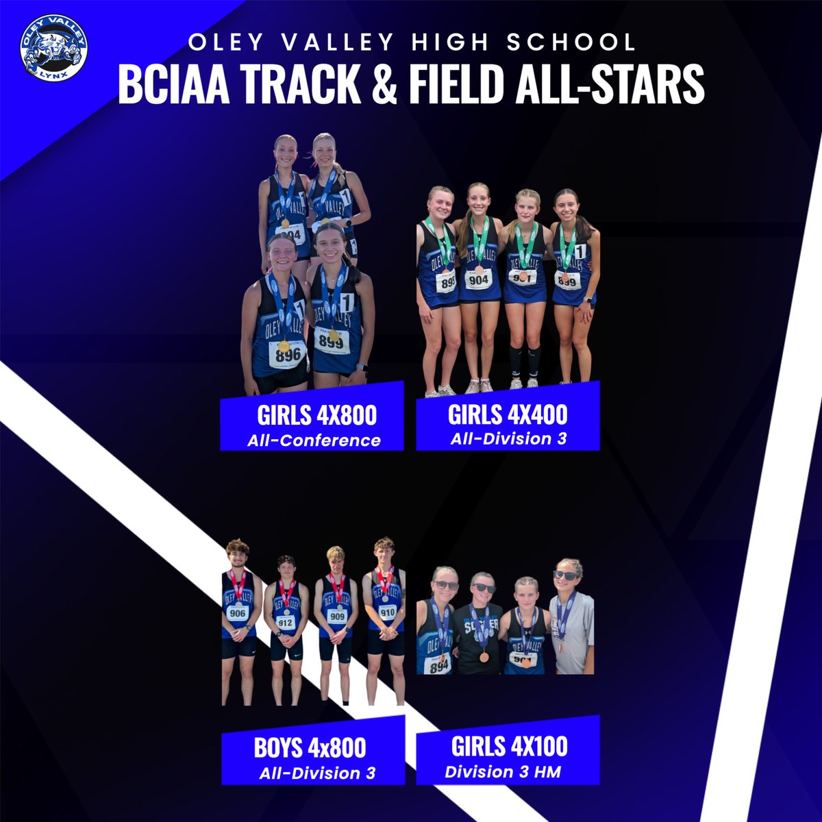 Congratulations to our BCIAA Track &amp; Field All-Stars! 
(3 of 3)

LYNX PRIDE!