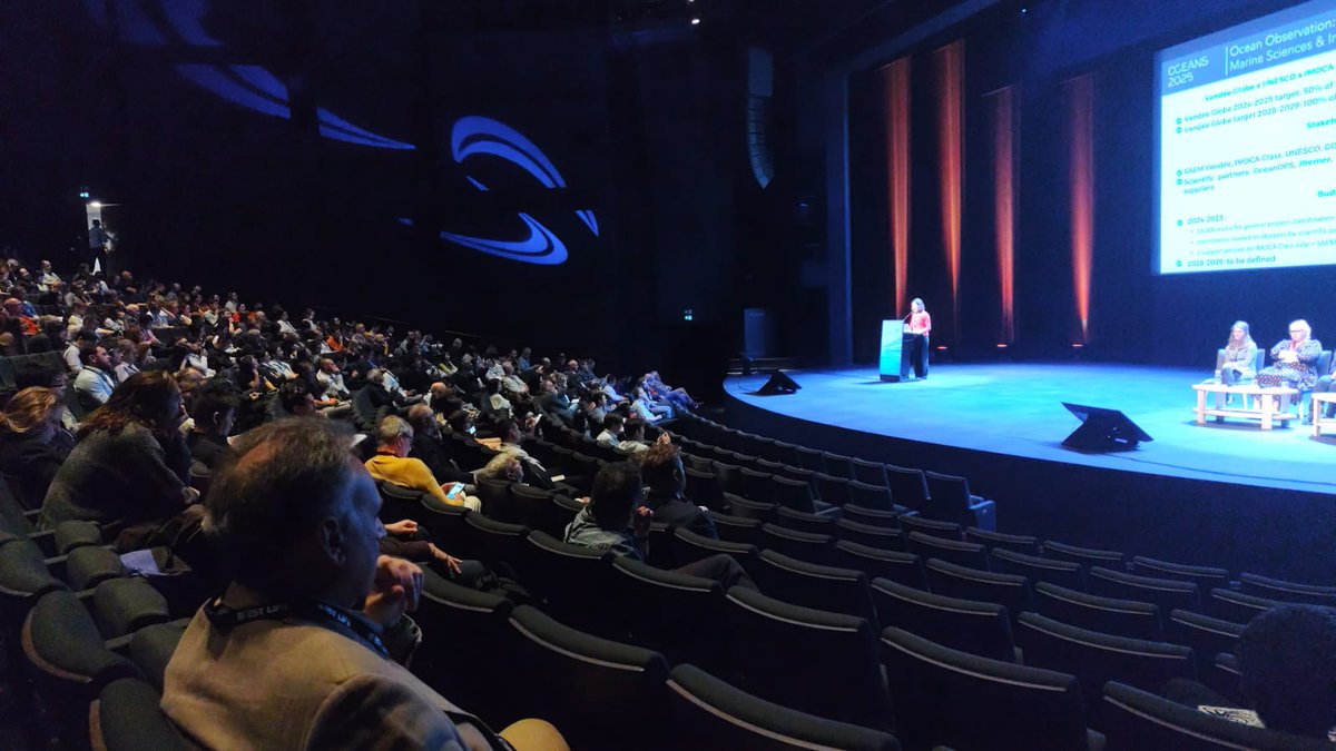 🌊The #OCEANS2025 conference began this morning with welcome remarks by René Garello from the IEEE Oceanic Engineering Society. It was followed by a Plenary Session with presentations by Zoi Konstantinou (DG Mare), Bente Lilja Bye (Iliad Project), and Lucie Cocquempot (IFREMER).