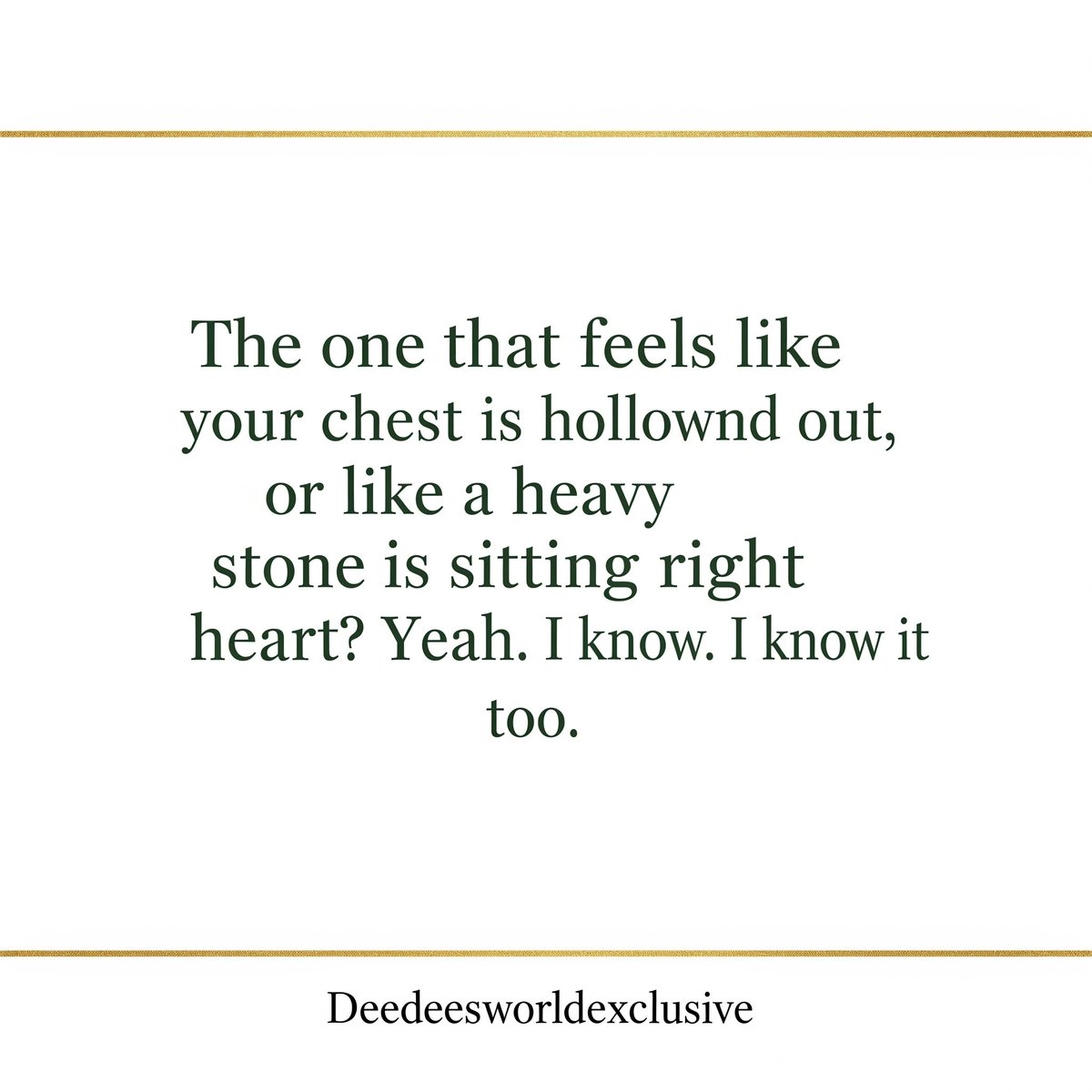 UnstoppableDun's tweet photo. That ache in your chest after heartbreak? It's heavy. But remember: you're still here, still breathing, still strong. One breath at a time. Be kind to yourself. ❤️ 

#brokenheart #healing #selfcare #deedeesworldexclusive #youarenotalone https://t.co/xXUg7E6Bfr