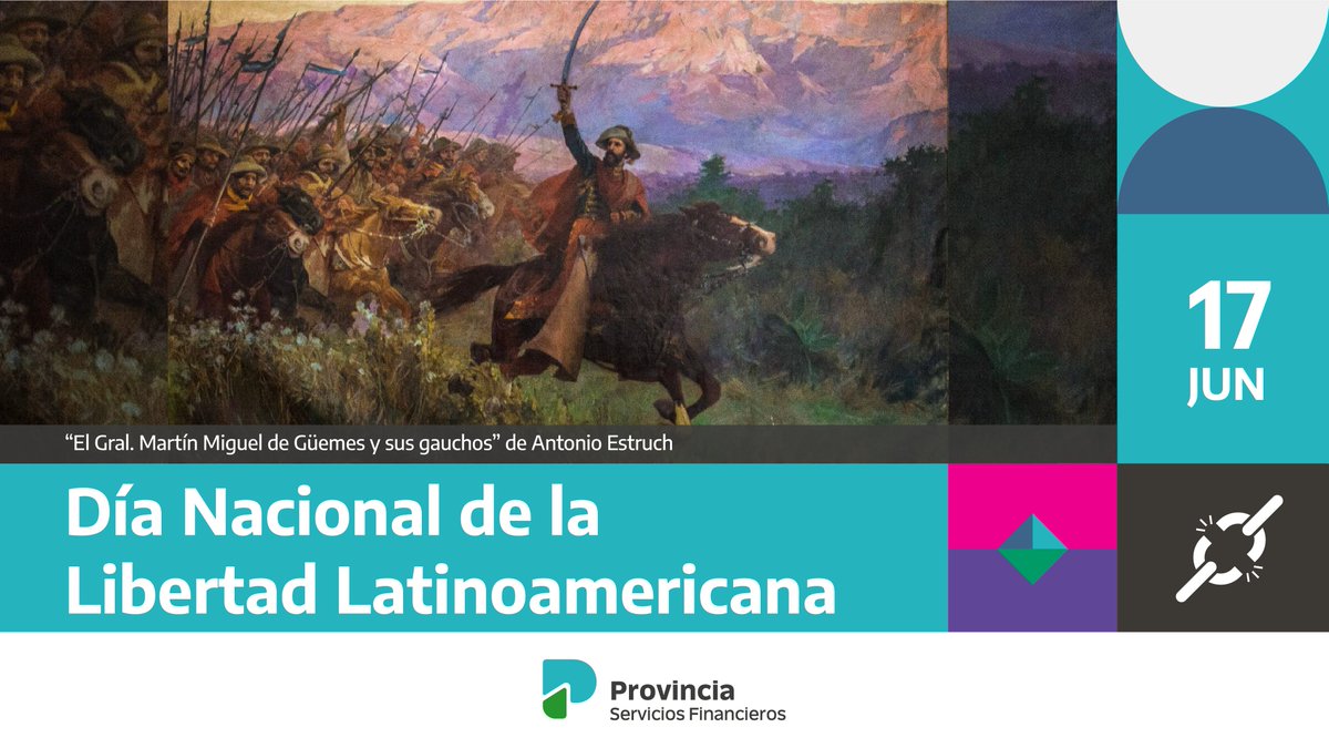 🇦🇷 Martín Miguel de Güemes fue clave en la defensa del norte argentino durante la Guerra de la Independencia.

Con liderazgo y estrategia, enfrentó al ejército realista y defendió nuestra libertad.

📅 En su honor, hoy conmemoramos el Día Nacional de la Libertad Latinoamericana.
