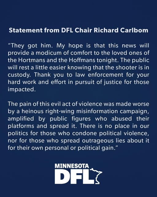 erjohnjordan's tweet image. This is shameful politicking by Minnesota Democrats (@MinnesotaDFL) before Melissa Hortman's body is even cold.  The only thing it's missing is a "donate" button (that's coming today, I'm sure).

Totally shameful.

#tcnt