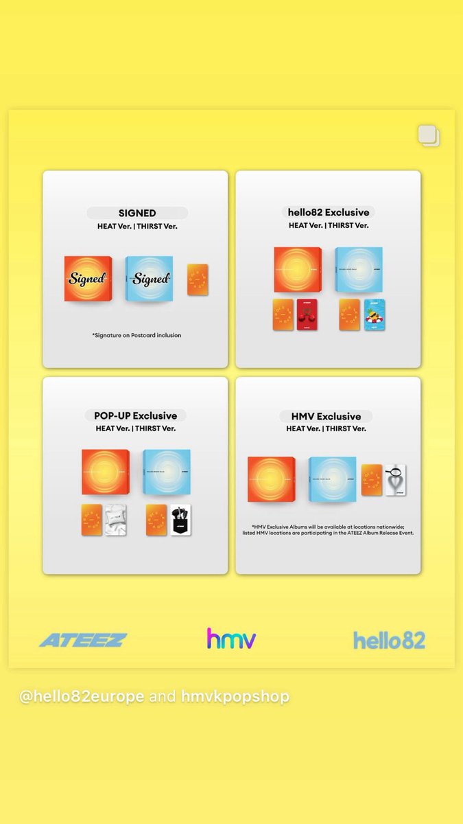 New <a href="/ATEEZofficial/">ATEEZ(에이티즈)</a> <a href="/hello82official/">hello82</a> 
Golden Hour Part 3 is released Friday 20th June with #hmvExclusive versions plus Hello82/POPUP/Signed versions and Caps and Shorts merch.
🍋
ATEEZ LISTENING EVENT
Saturday 21st June 10am-12pm
hmv Norwich
<a href="/Chantry_place/">Chantryplacenorwich</a>
Just come down #ATINY