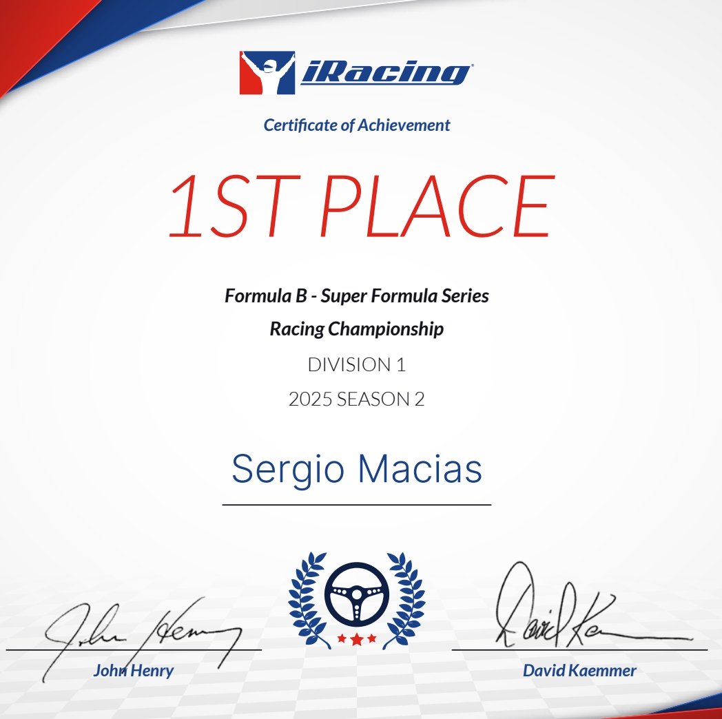 serjvortex's tweet image. 👴🏻 ya me puedo volver a retirar otra vez, que viene lo caloret @iRacing