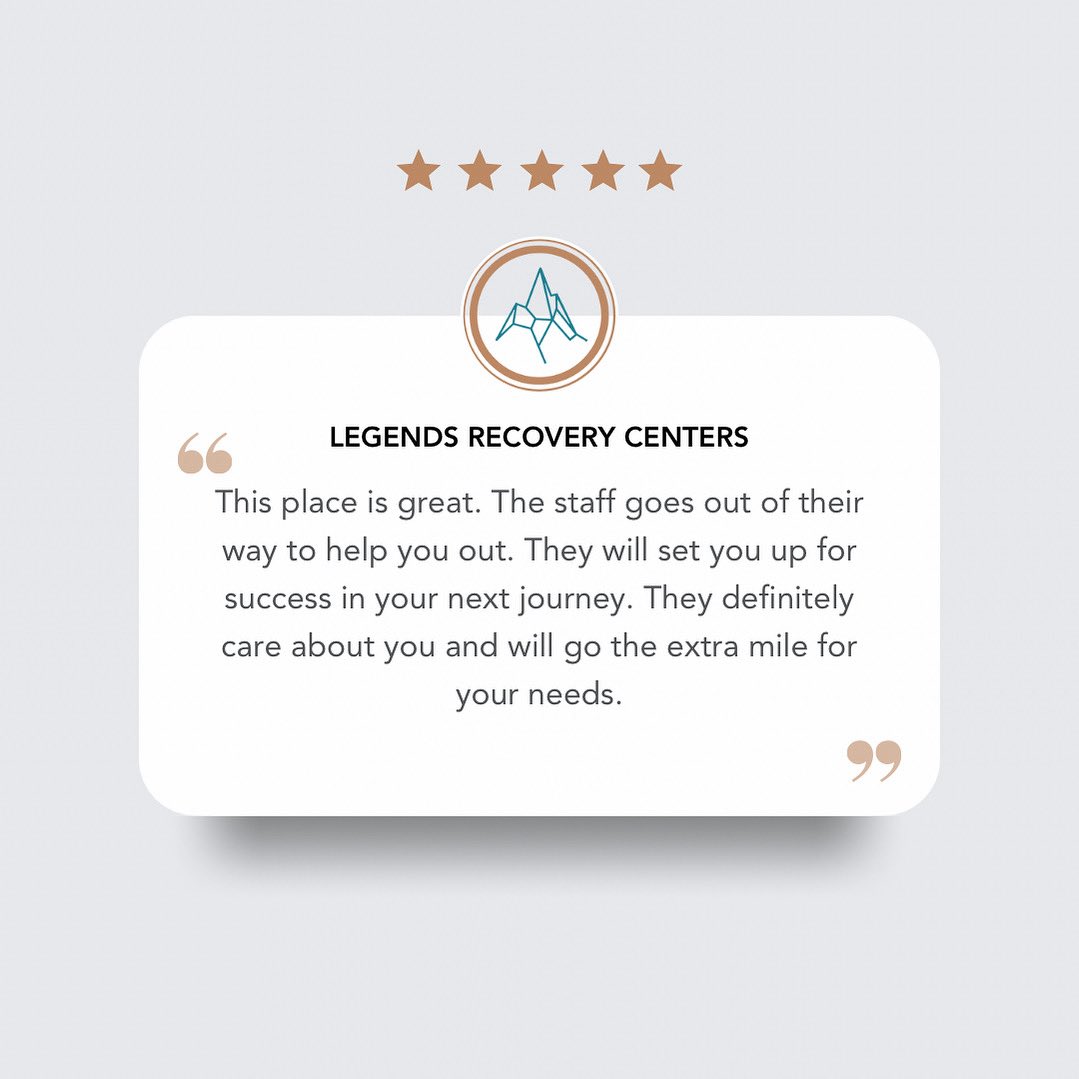 Client feedback is at the heart of everything we do. Hearing your stories motivates us to keep delivering compassionate, personalized support every day. #wherelegendsaremade #legendsrecoverycenter #clientfeedback #5starreview