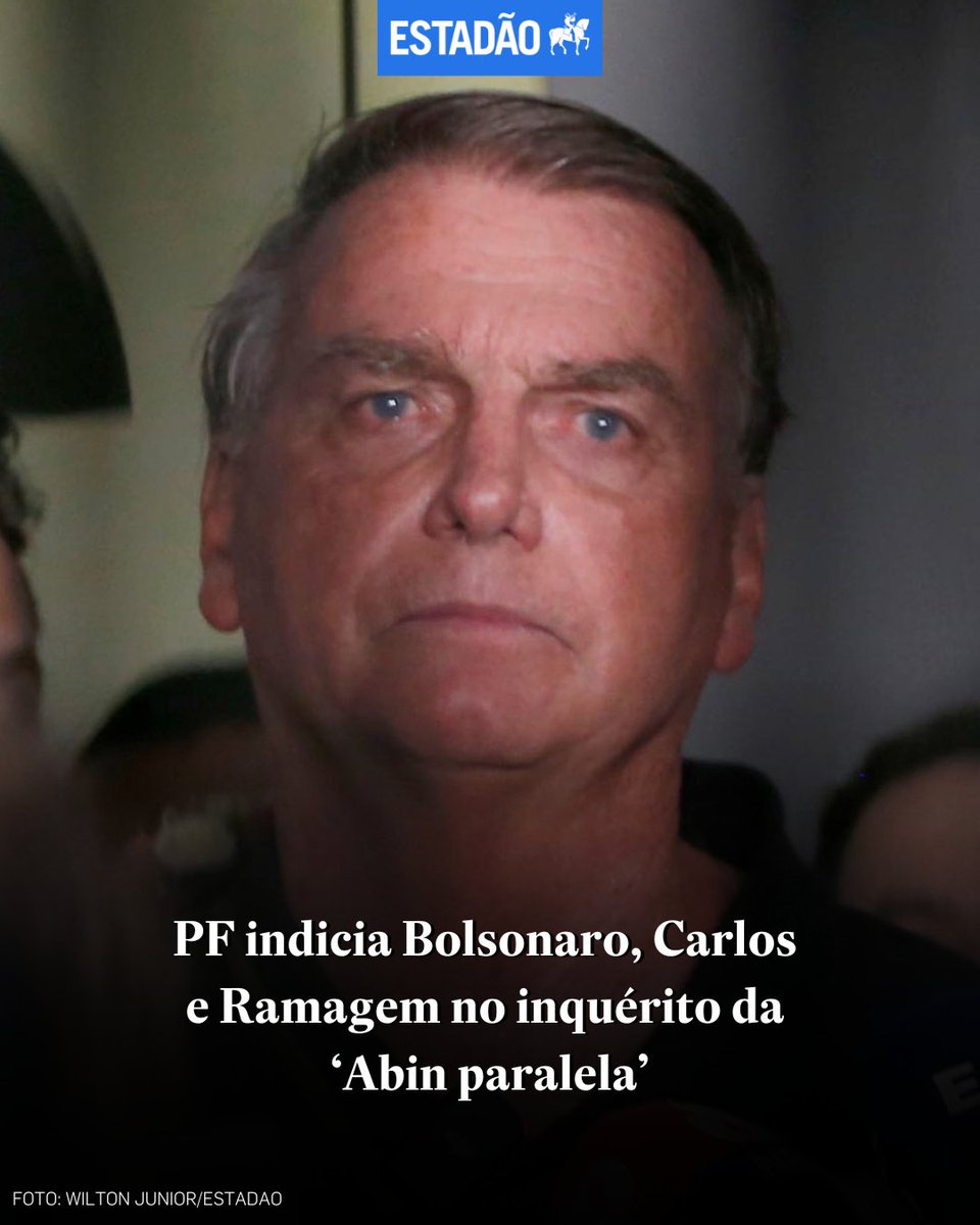 A Polícia Federal indiciou mais de 30 pessoas no  inquérito sobre o aparelhamento da Abin, incluindo o ex-presidente Jair Bolsonaro, o filho dele Carlos Bolsonaro e o ex-diretor-geral da agência Alexandre Ramagem -> bit.ly/448Dr2d