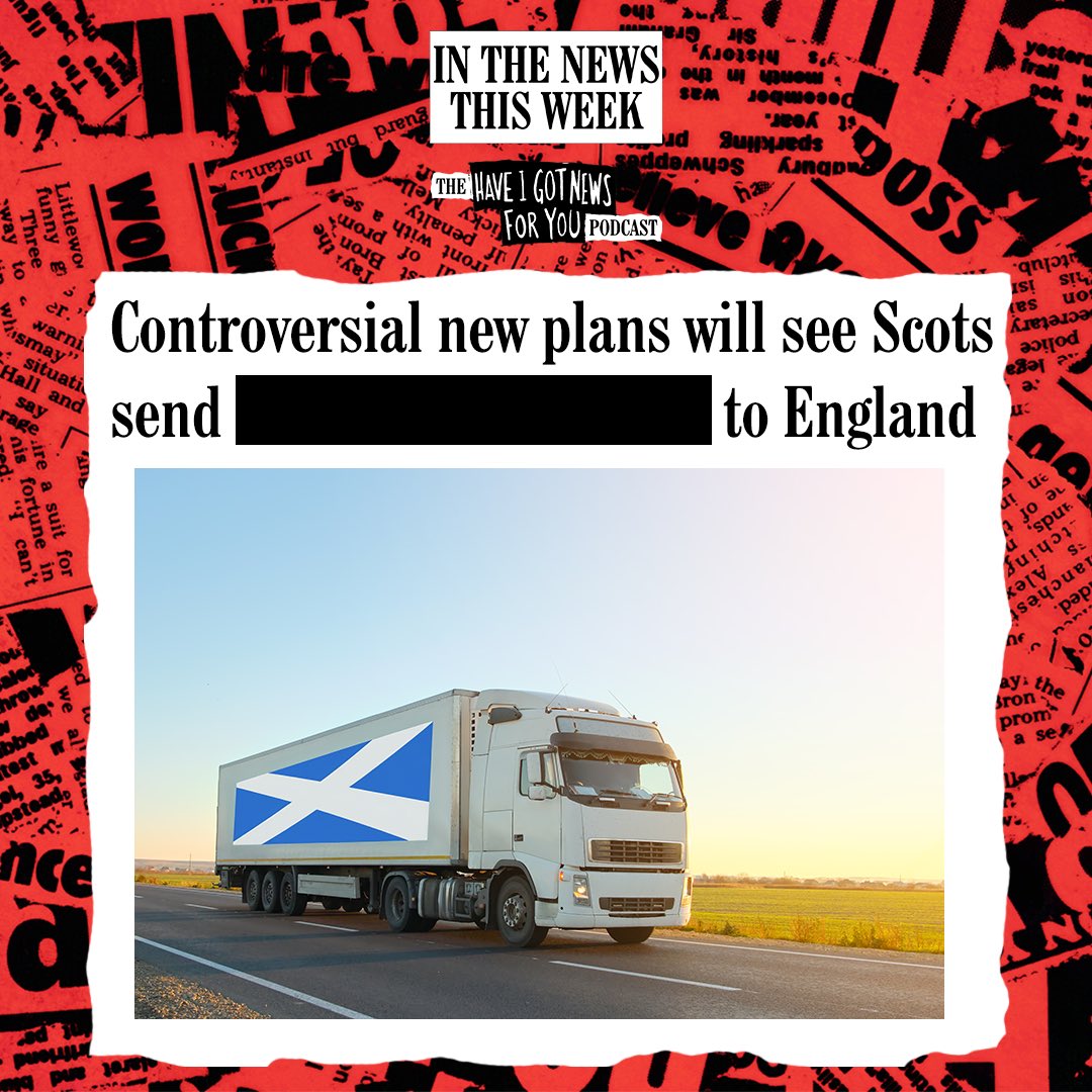 Can you fill in the missing words of this headline? 🤔

Our favourite comment to this Missing Word Round (and the actual answer) will be revealed on Wednesday's episode of In The News This Week, the Have I Got News for You podcast! 🎧

Subscribe here: podcasts.apple.com/gb/podcast/in-…