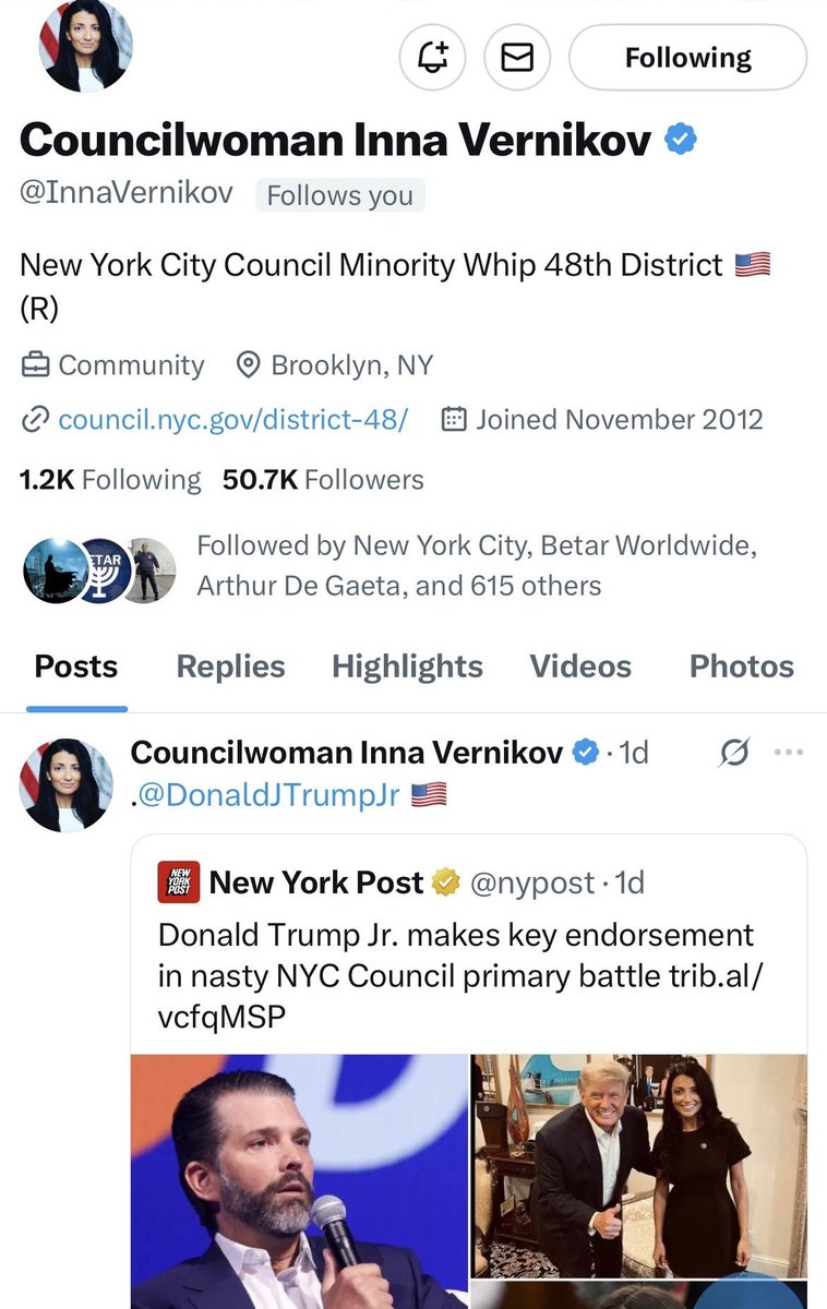 RD (@raydenaro) on Twitter photo I know <a href="/InnaVernikov/">Councilwoman Inna Vernikov</a> is still is a Democrat at heart, since they are normally the ones to electioneer with no repercussions but maybe she needs a reminder from <a href="/NYCCFB/">NYC Campaign Finance Board</a> & <a href="/NYCCouncil/">New York City Council</a> that A) Using your government account to promote your re election campaign is strictly prohibited I know <a href="/InnaVernikov/">Councilwoman Inna Vernikov</a> is still is a Democrat at heart, since they are normally the ones to electioneer with no repercussions but maybe she needs a reminder from <a href="/NYCCFB/">NYC Campaign Finance Board</a> & <a href="/NYCCouncil/">New York City Council</a> that A) Using your government account to promote your re election campaign is strictly prohibited