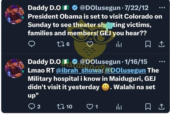 jeffwealth's tweet photo. @DOlusegun @Ilekzy Funny
This was you few years ago during GEJ administration, you didn't think the President trip requires extensive planning???.... You guys should be ashamed of yourself. https://t.co/YrDIO7C0vw