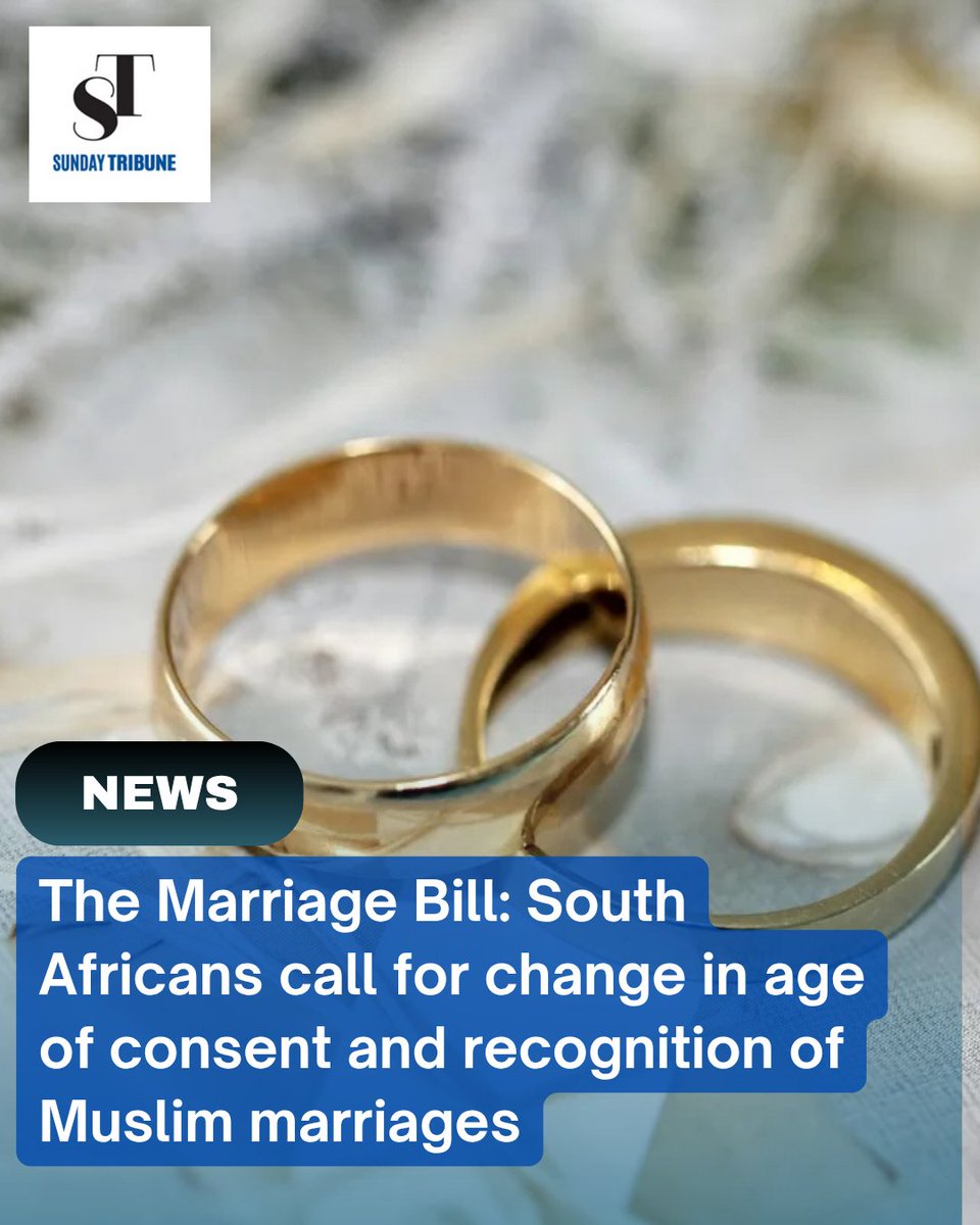 Public hearings in North West have sparked vital discussions on the age of consent and recognition of Muslim marriages. Many are calling for the age to be raised to 21!

👉 Read more: iol.co.za/news/2025-06-1…

#MarriageBill #SouthAfrica #PublicHearings #LGBTQI #MuslimMarriages