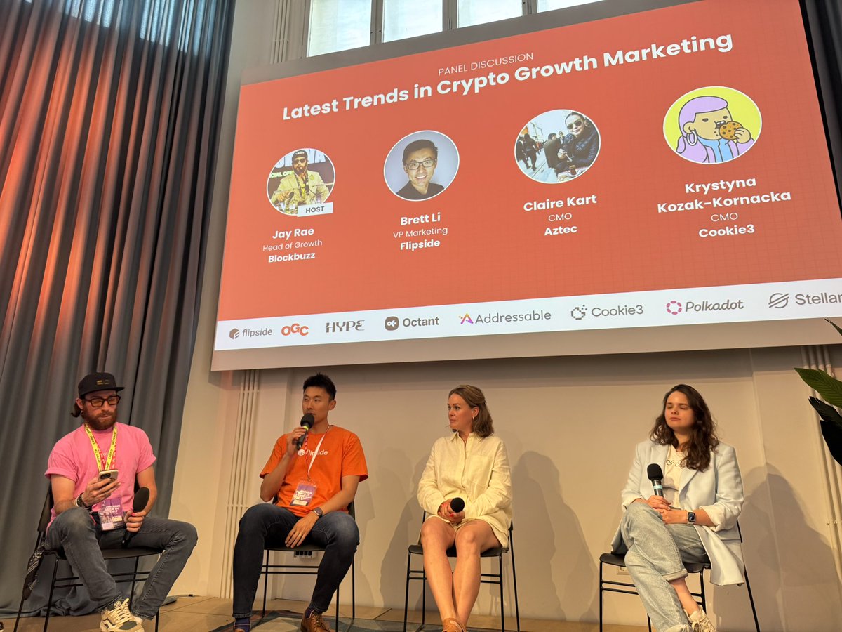 Sandeep Bajjuri (@sandeepbajjuri) on Twitter photo “Bots are people too” says <a href="/clairekart/">Claire Kart</a> from <a href="/aztecnetwork/">Aztec</a> as part of the panel on latest trends in Crypto Growth Marketing at <a href="/onchaingrowth/">Onchain Growth Club</a> Summit 2025
I don’t know what to say🤔 “Bots are people too” says <a href="/clairekart/">Claire Kart</a> from <a href="/aztecnetwork/">Aztec</a> as part of the panel on latest trends in Crypto Growth Marketing at <a href="/onchaingrowth/">Onchain Growth Club</a> Summit 2025
I don’t know what to say🤔