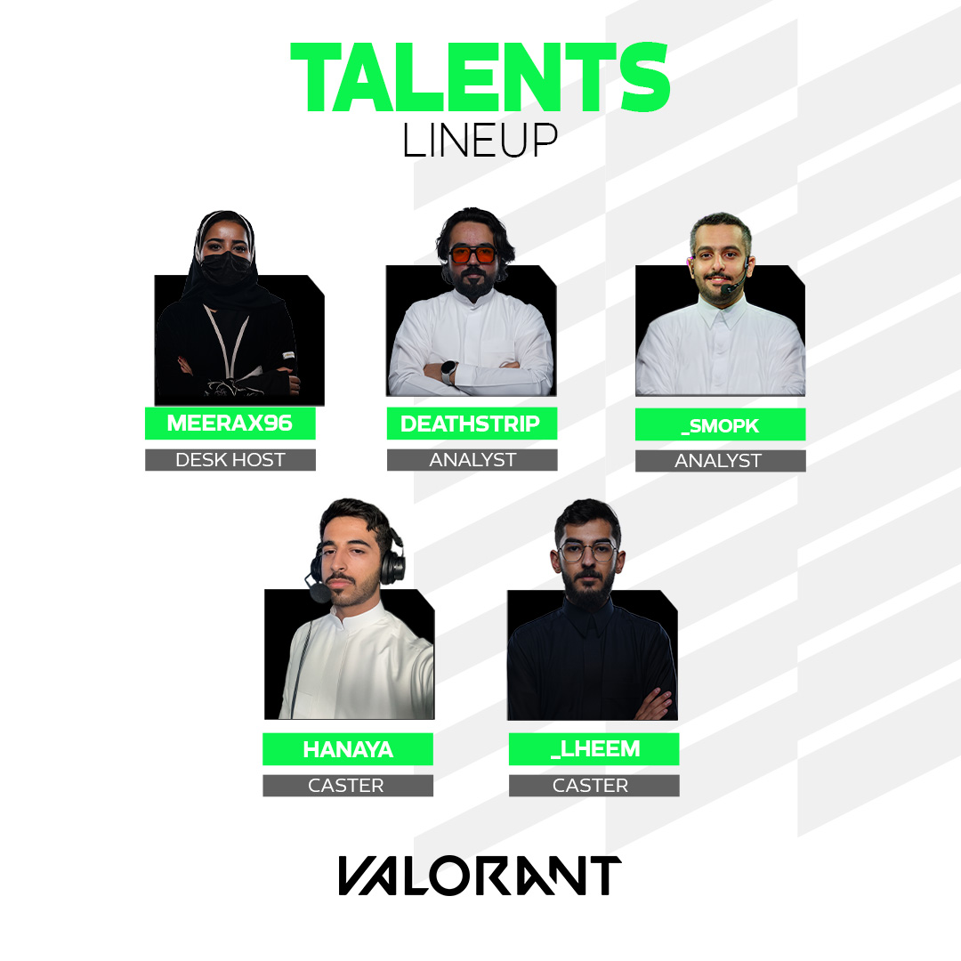 SaudieLeague's tweet photo. نرحّب في مواهبنا الـمبدعين 🎤🤩
معنا في نهائيات بطولة #Valorant – الثانية ضمن دوري النخبة غدًا⚡️

#SELElite | #SELValorant https://t.co/leCce0muXI