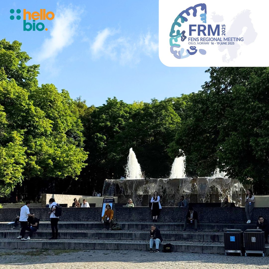 hello_bio's tweet image. We're having a fantastic time in Oslo at the FENS Regional Meeting 2025! If you're at the event, be sure to pop over to the exhibition hall where Daria is waiting with free gifts, exclusive product info, and a great prize draw! See you there! #FRM2025 @FRM2025Oslo #Neuroscience