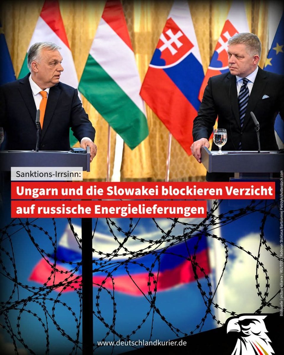 Bei Ungarn und der Slowakei kann man sich nur demütigis Bedanken für diesen Mutigen Schritt.