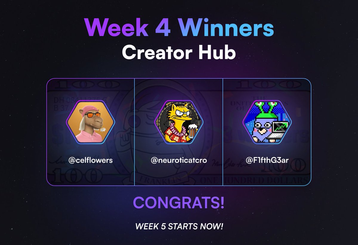 3look (@3look_io) on Twitter photo Week 4 winners! ๐ฅ
<a href="/celflowers/">Celflowers โก๏ธ๐ธ๐ผ๐ธ</a>
<a href="/neuroticatcro/">NeurotiCat</a>
<a href="/F1fthG3ar/">FifthGear.cro</a>
You're splitting $100!
We'll DM you soon ๐ฐ
Didn't win? - New Creator Hub week starts today!
Rules in the pinned post in our community ๐
More details coming soon ๐ Week 4 winners! ๐ฅ
<a href="/celflowers/">Celflowers โก๏ธ๐ธ๐ผ๐ธ</a>
<a href="/neuroticatcro/">NeurotiCat</a>
<a href="/F1fthG3ar/">FifthGear.cro</a>
You're splitting $100!
We'll DM you soon ๐ฐ
Didn't win? - New Creator Hub week starts today!
Rules in the pinned post in our community ๐
More details coming soon ๐