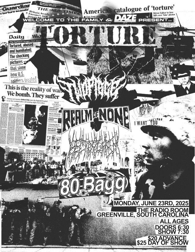 Dylan_WTTF's tweet image. Next Monday
@DAZE_STYLE brings Torture & Two-Piece to South Carolinuhhhh