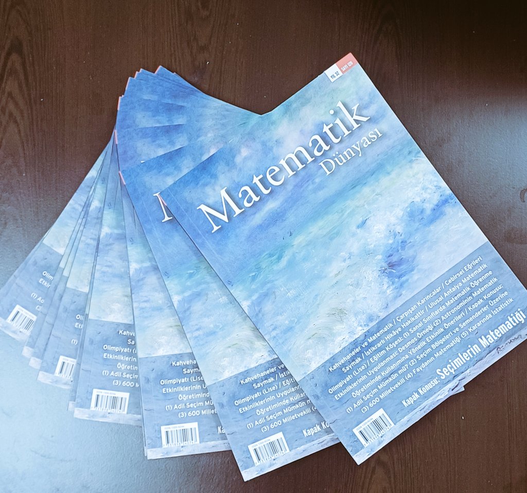 Öğrencilik yıllarımdan beri her sayısını merakla beklediğim, her sayısıyla Türkçe matematik literatürüne ciddi katkı sağlayan çok kıymetli bir dergi, hatta bir dergiden fazlası, bir kültür. Yeni sayısı çıkmış, duyurulur.