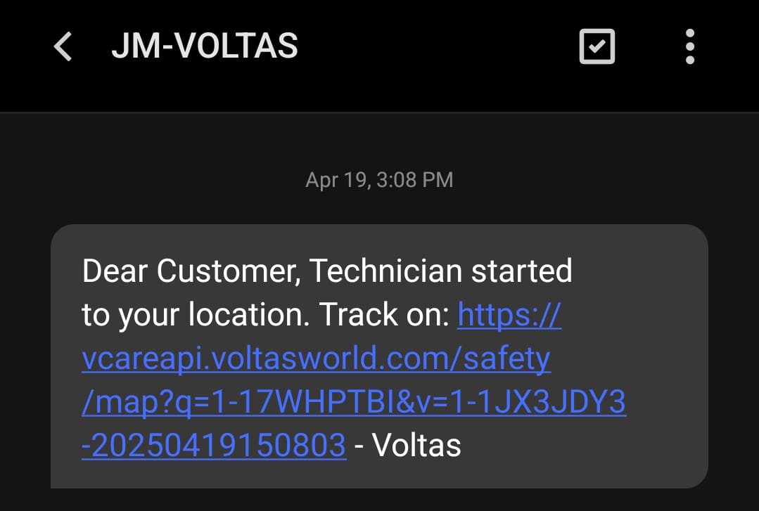 AlbelaARUN's tweet photo. Hi @myvoltas 
My W/Ac is not working and the complaint was raised 13th of April and till now its not resolved properly,even they kept AC in service centre for 8 days but still facing the same https://t.co/zmzdz3cIOW your service team is not responding to the calls.Could you check https://t.co/JE0nFSPZkc