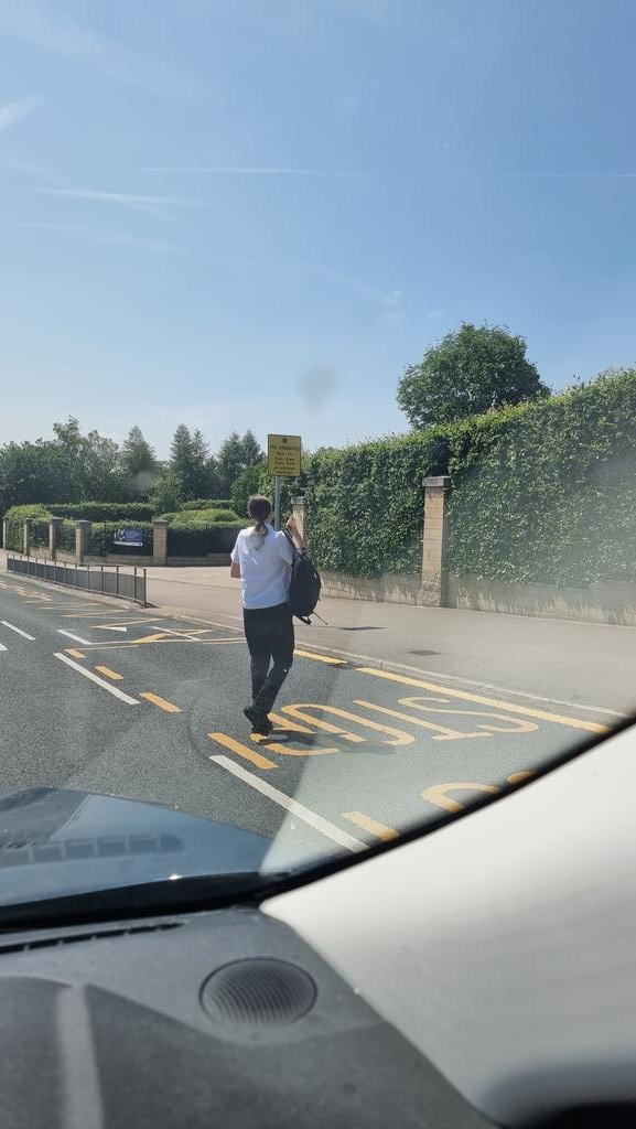 As good as I get for a final day picture, last school drop off for the last exam!