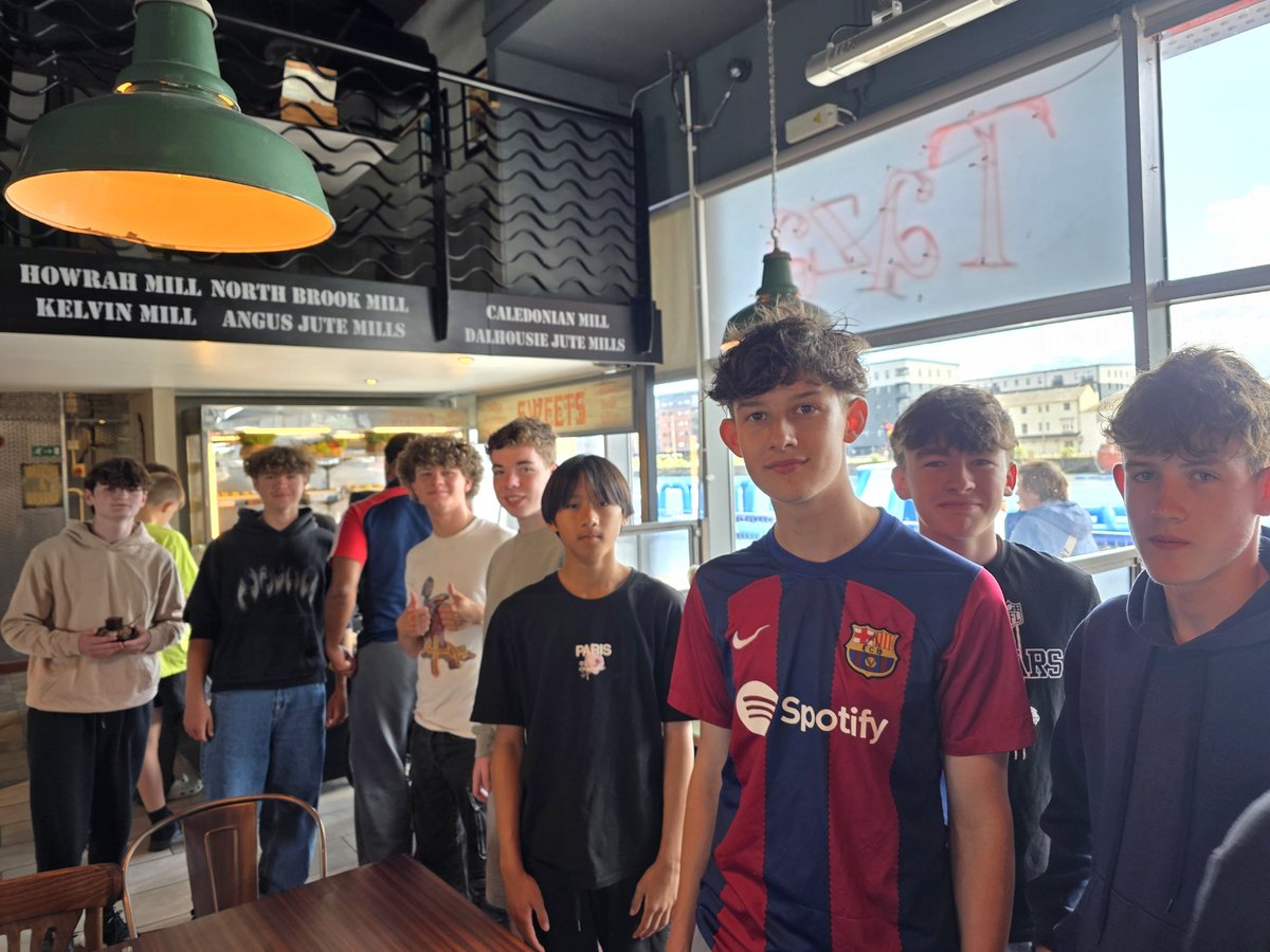 QVSchool's tweet photo. Cunningham House ends the year in style with an all-you-can-eat Indian buffet followed by swimming and water fun in Dundee! A brilliant way to celebrate everything that makes the house special - friendship, laughter, and unforgettable memories. #NulliSecundus https://t.co/4gu9Bk2Ptr