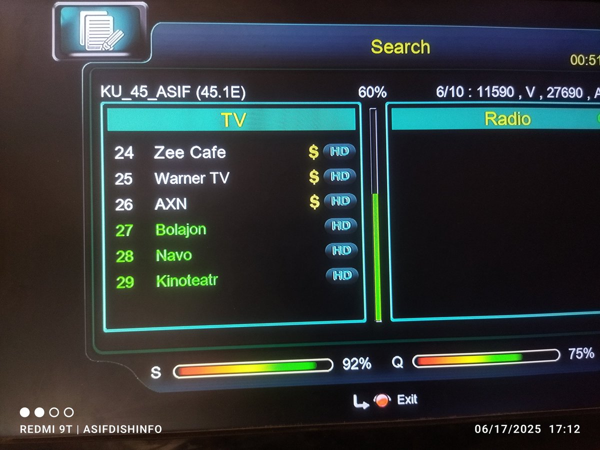 asifdishinfo's tweet photo. #New_Channels_on
#IntelSat38 - 45.1°E  Ku-Band 
#NEW_TP - 11515 H 2630  - FTA STARTED https://t.co/XHa2NJ2jDJ