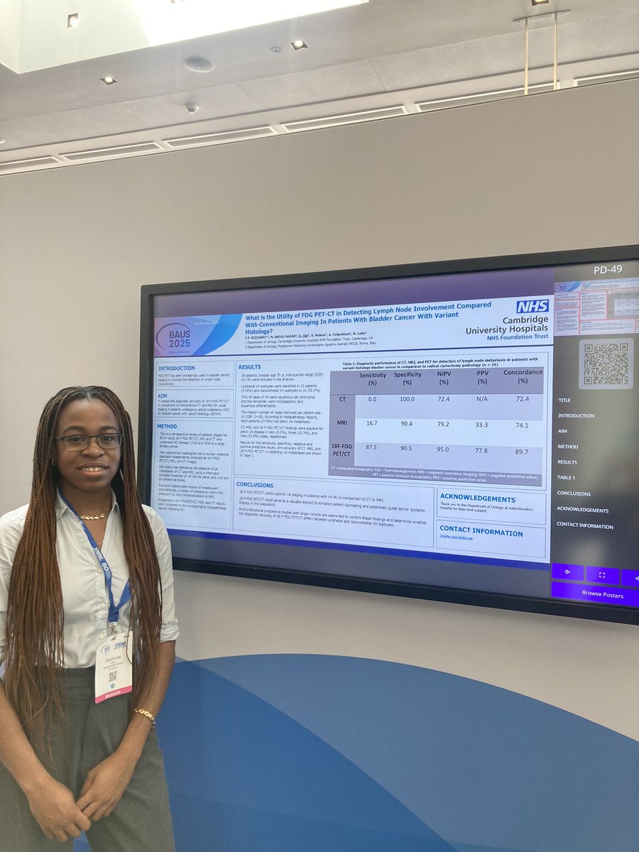 Niyati Lobo (@niyatilobo) on Twitter photo Congrats to our F1 <a href="/OnaihoOjo/">Onaiho</a> for presenting work led by <a href="/FP_Bizzarri/">Francesco Pio Bizzarri</a> on PET in pts with variant histology #bladdercancer undergoing RC #BAUS25
π PET outperforms MRI + CT for nodal staging
Full <a href="/EurUrolOncol/">European Urology Oncology</a> paper ππ½
euoncology.europeanurology.com/article/S2588-β¦
<a href="/aw_nelson/">Adam W Nelson</a> <a href="/AlexandraColqu2/">Alexandra Colquhoun</a> Congrats to our F1 <a href="/OnaihoOjo/">Onaiho</a> for presenting work led by <a href="/FP_Bizzarri/">Francesco Pio Bizzarri</a> on PET in pts with variant histology #bladdercancer undergoing RC #BAUS25
π PET outperforms MRI + CT for nodal staging
Full <a href="/EurUrolOncol/">European Urology Oncology</a> paper ππ½
euoncology.europeanurology.com/article/S2588-β¦
<a href="/aw_nelson/">Adam W Nelson</a> <a href="/AlexandraColqu2/">Alexandra Colquhoun</a>