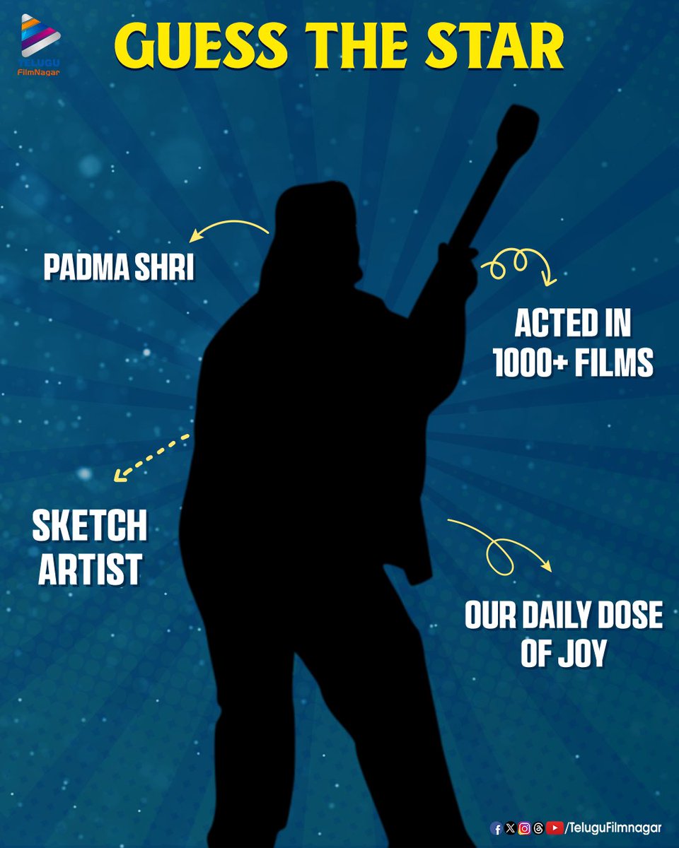 telugufilmnagar's tweet photo. Check out the hints & Guess the STAR 🤩
#TFNChallenge #TeluguFilmNagar https://t.co/F9h7M4zq9f