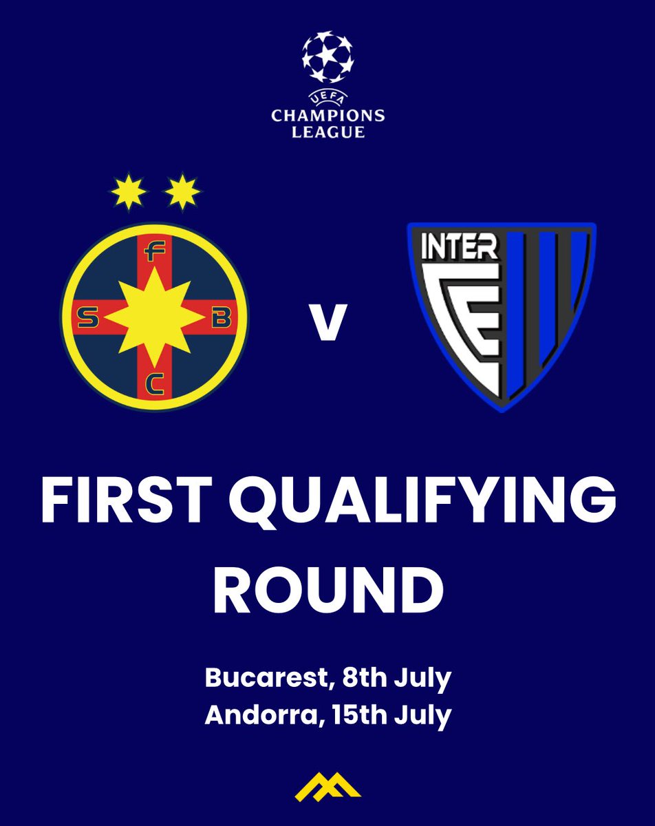 AndorreFootball's tweet image. 🔵 1ER TOUR - CHAMPIONS LEAGUE

Les dés ont été lancés, ont-ils été cléments ? Peut-être pas, mais l’Inter affrontera l’ogre roumain le 8 et 15 juillet. Prendre du plaisir et donner le maximum seront de mise, le reste ne sera que du bonus.

#ChampionsLeague