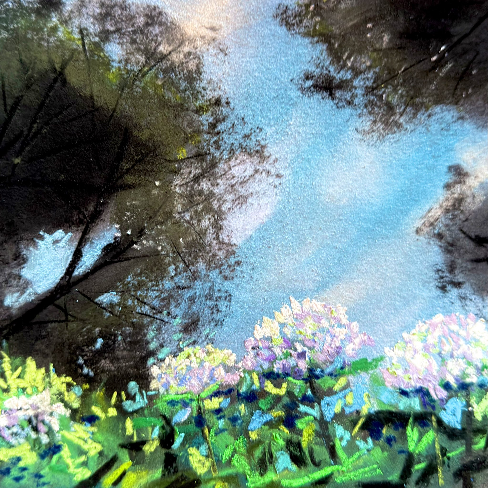 湿原の夏　パステル画 新着入荷の通販 湿原の夏 パステル画 絵画 絵画 - 絵画