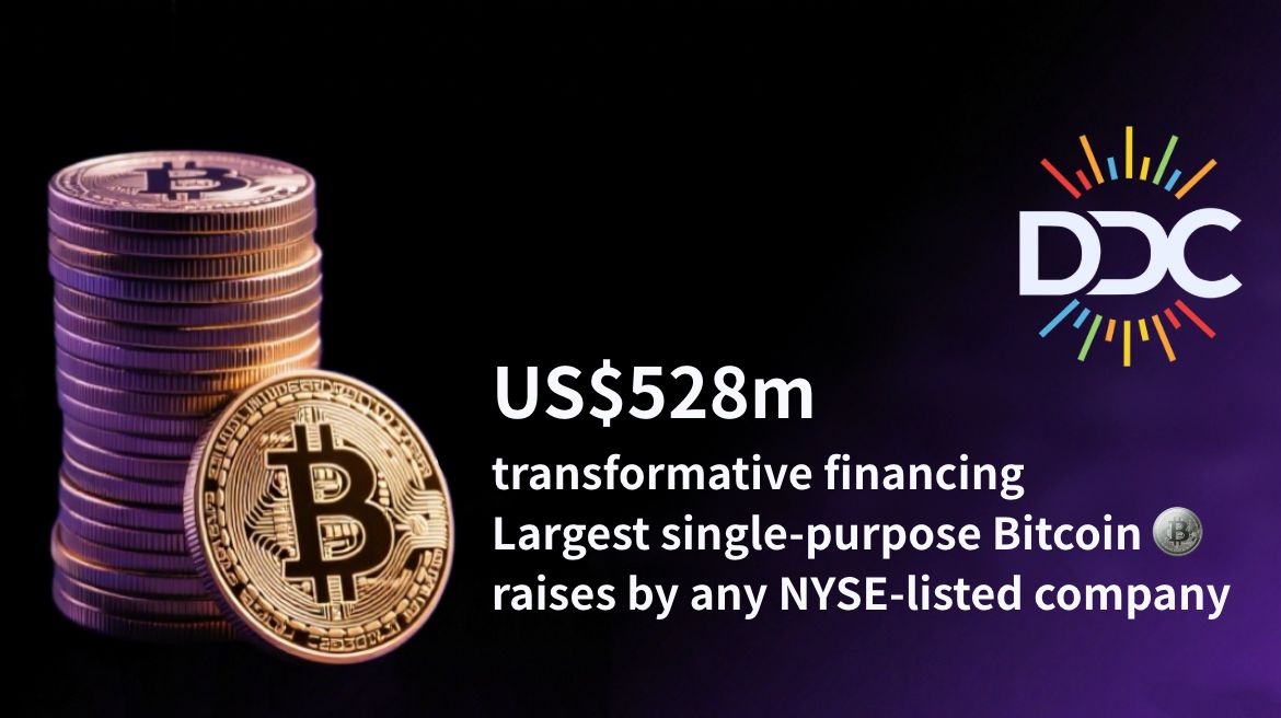 BREAKING:

DDC Enterprise announces up to $528M raise to grow their Bitcoin Treasury.

Bullish for Bitcoin!